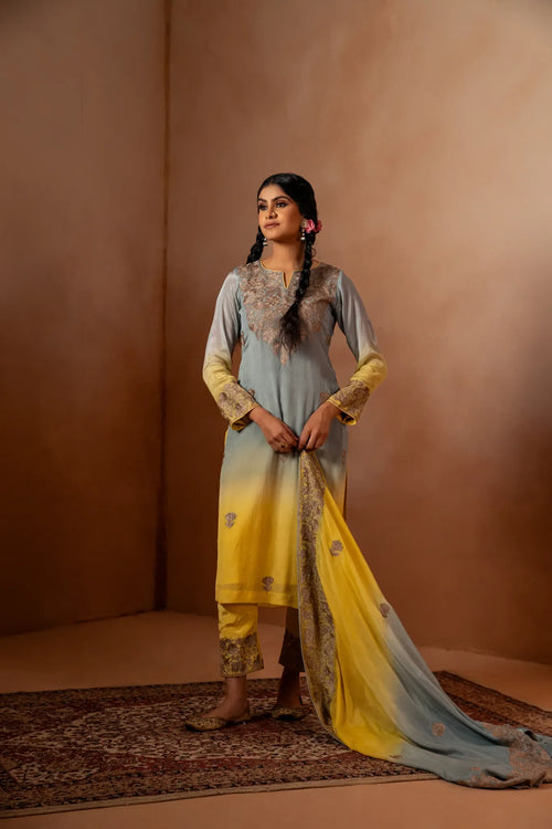 #OmbreGrey&Yellow