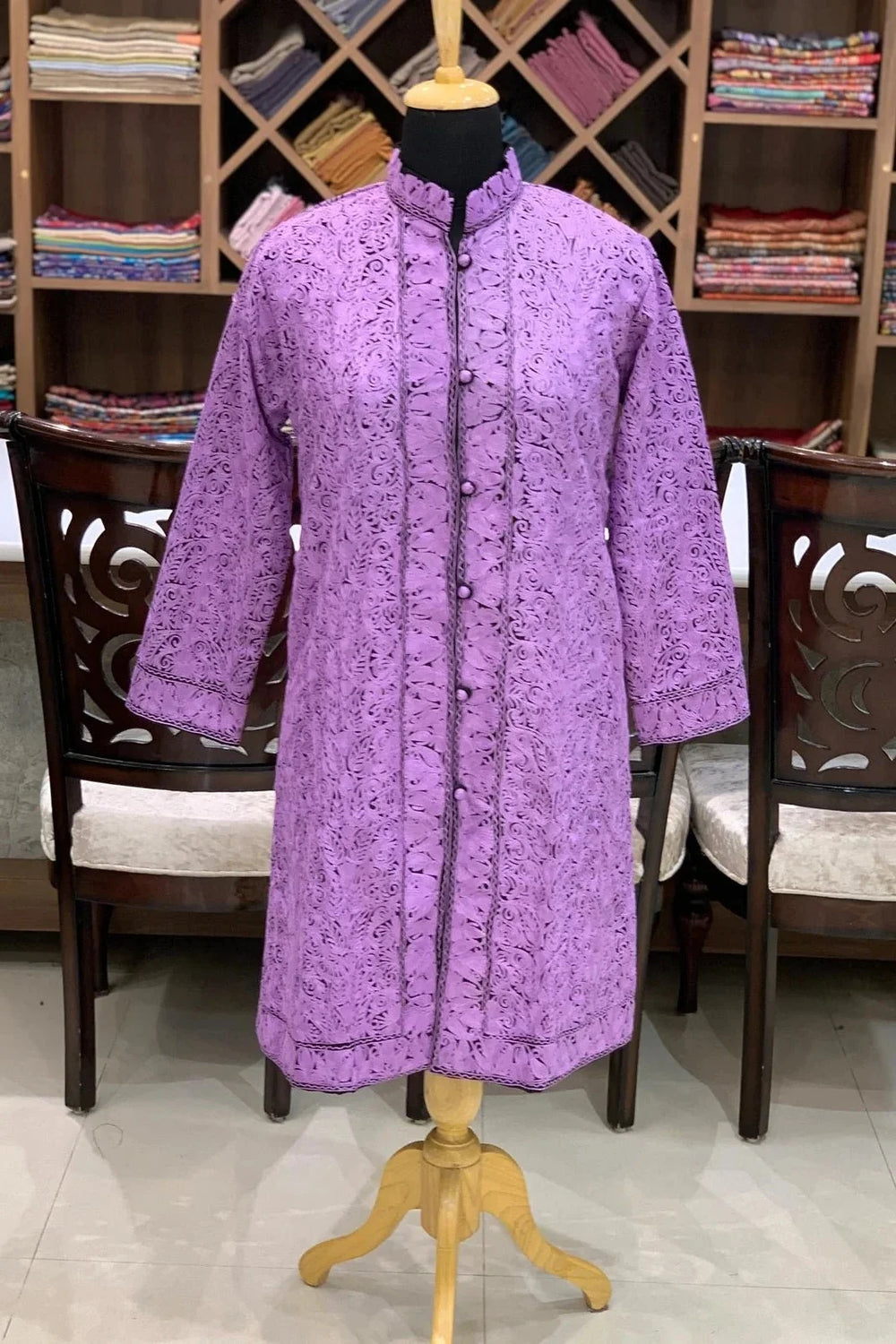 Nayel — Kashmiri Aari Embroidery Long Coat